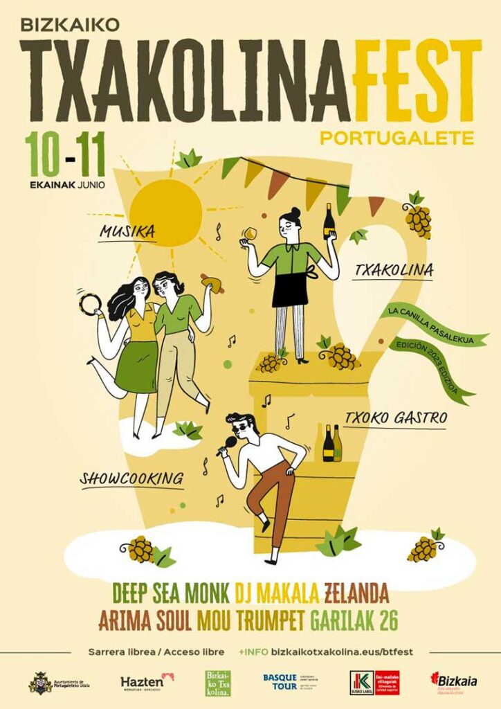 Cartel Bizkaiko txakolina Fest Portugalete 2023